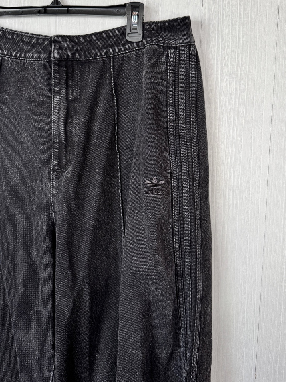 adidas Black Wide Leg Jeans 35” - Picture 10 of 11